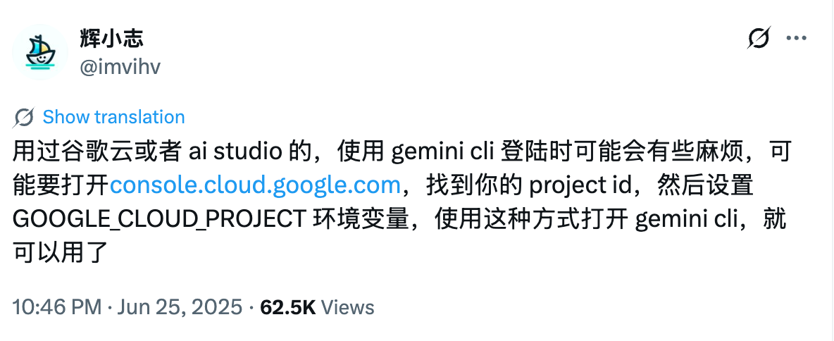 Gemini CLI 登录 403 报错示意（请替换为原始截图）